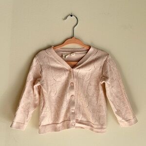 BABY GAP - Pink Kitten Stitched Adorable Cotton Cardigan